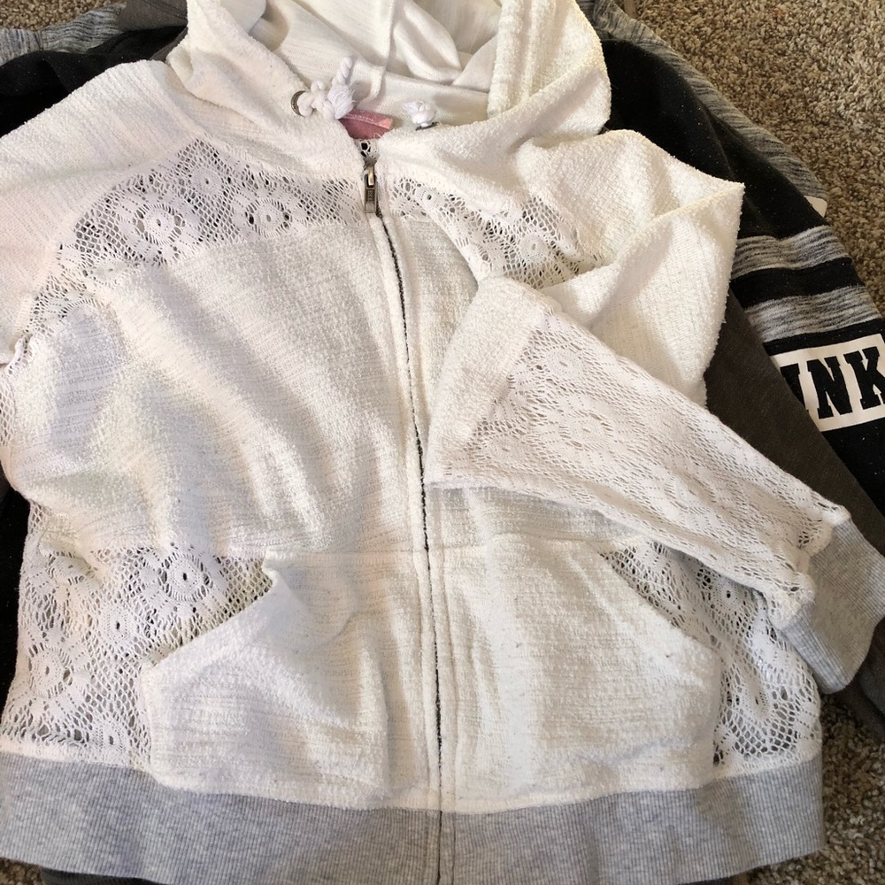 BKE mesh zip up hoodie